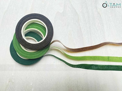 Băng dính keo sáp quấn cành hoa Handmade D25m [Nhiều màu] BANGKEO-06